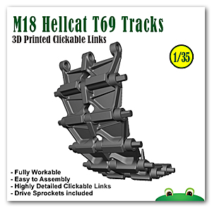 [사전 예약] TE35012 1/35 M18 Hellcat T69 Tracks w/early type Sprockets (Clickable) for Tamiya/AFVCLUB