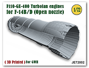 [사전 예약] JE72002 1/72 F110-GE-400 Turbofan engines for F-14B/D (Open nozzle)