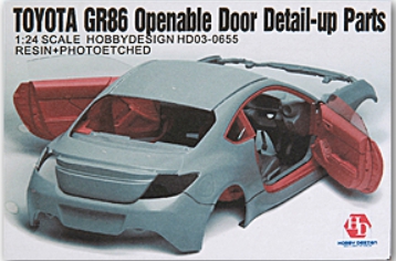 [사전 예약 ~3/23일] HD03-0655 1/24 Toyota GR86 Openable Door Detail-up Parts For T (24361)（PE+Resin+Window chips ）