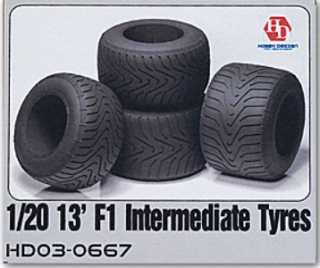 [사전 예약 ~3/23일] HD03-0667 1/20 13' F1 Intermediate Tyres