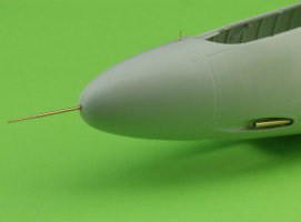 AM-32-041 1/32 He-162 Salamander - armament and detail set (MG 151 barrel tips, nose gear indicator and Pitot Tube)