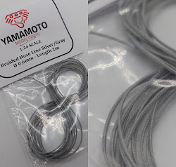 YMPTUN65 1/24 Braided Hose Line Silver/Gray 0,6mm 2m