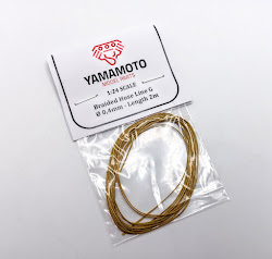 YMPTUN76 1/24 Braided Hose Line Gold 0,4mm 2m