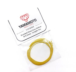 YMPTUN89 1/24 Braided Hose Line Yellow 0,3mm 1m