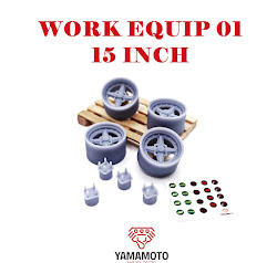 YMPRIM8 1/24 WORK EQUIP 01 15" + ADAPTERS + DECALS