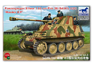 [사전 예약] CB35097 1/35 Panzerjaeger II fuer 7.62cm Pak 36 (Sd.Kfz.132 'Marder II D' 