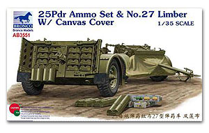 [사전 예약] AB3551 1/35 25pdr Ammo set & No.27 Limber W/Canvas Cover 