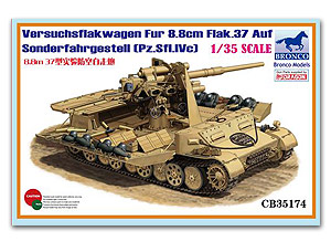 [사전 예약] CB35174 1/35 Versuchsflakwagen Fur 8.8cm Flak.37 Auf Sonderfahrgestell (Pz.SfI.IVc) 