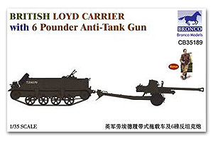 [사전 예약] CB35189 1/35 Loyd Carrier + 6 Pounder Anti Tank Gun w/Figure 