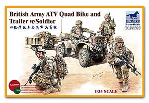 [사전 예약] CB35207 1/35 British Army ATV Quad Bike & Trailer w/ Figures w/ Foot Bridge 