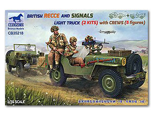[사전 예약] CB35218 1/35 British Recce & Signals Light Truck (2 Kits) with Crew (5 figures) 