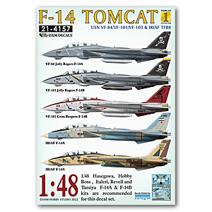 DXM21-4157 1/48 USN F-14A/B VF-84/101/103/IRIAF Collection 1 