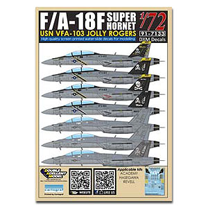 DXM91-7133 1/72 USN F/A-18F Super Hornet VFA-103 "Jolly Rogers" 