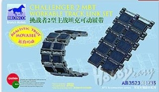 [사전 예약] AB3523 1/35 Challenger 2 MBT workable track link set
