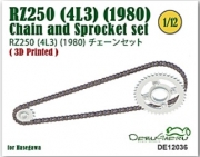 DE12036 1/12 RZ250 (4L3) (1980) Chain and Sprocket set