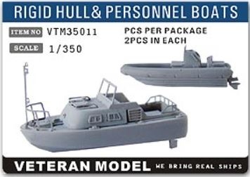 VTM35011 1/350 RIGID HULL& PERSONNEL BOATS