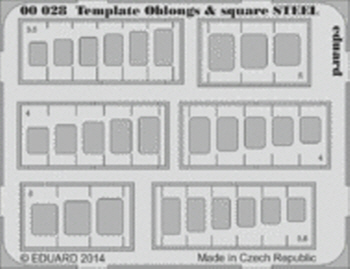 00028 Template oblongs & square STEEL