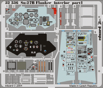 32536 1/32 Su-27 Flanker B interior TRUMPETER