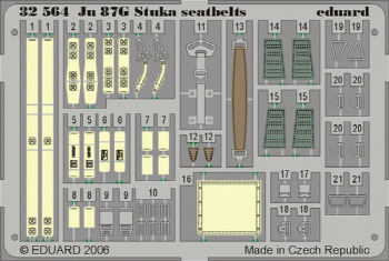 32564 1/32 Ju 87 Stuka seatbelts HASEGAWA