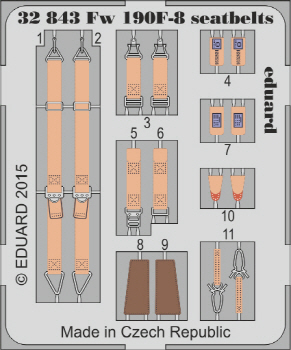 [사전 예약] 32843 1/32 Fw 190F-8 seatbelts REVELL