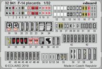 32941 1/32 F-14 placards 1/32 TAMIYA