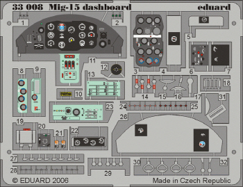 33008 1/32 MiG-15 dashboard 1/32 TRUMPETER