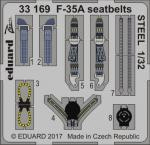 33169 1/32 F-35A seatbelts STEEL 1/32 ITALERI