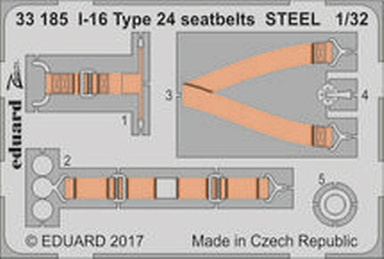 33185 1/32 I-16 Type 24 seatbets STEEL 1/32 ICM