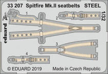 33207 1/32 Spitfire Mk.II seatbelts STEEL 1/32 REVELL