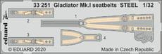 [사전 예약] 33251 1/32 Gladiator Mk.I seatbelts STEEL 1/32 ICM