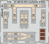 33296 1/32 B-25H seatbelts STEEL 1/32 HKM