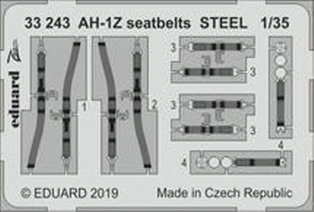 33243 1/35 AH-1Z seatbelts STEEL 1/35 ACADEMY