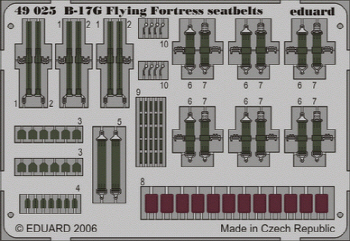 49025 1/48 B-17G seatbelts REVELL/MONOGRAM