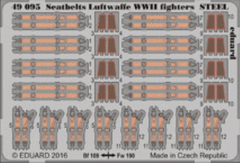 49095 1/48 Seatbelts Luftwaffe WWII fighters STEEL
