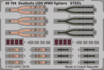 49104 1/48 Seatbelts USN WWII fighters STEEL
