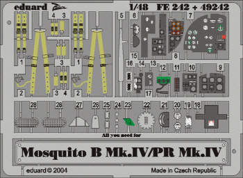 [사전 예약] 49242 1/48 Mosquito B.Mk.IV/PR Mk.IV TAMIYA 61066