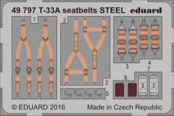 49797 1/48 T-33A seatbelts STEEL GREAT WALL HOBBY