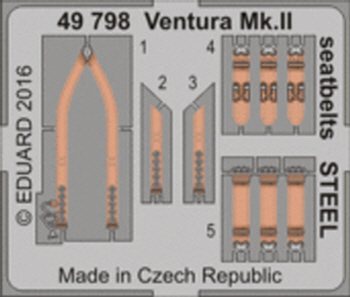 [사전 예약] 49798 1/48 Ventura Mk.II seatbelts STEEL REVELL
