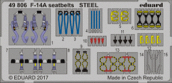 [사전 예약] 49806 1/48 F-14A seatbelts STEEL TAMIYA