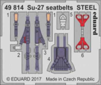 49814 1/48 Su-27 seatbelts STEEL HOBBY BOSS