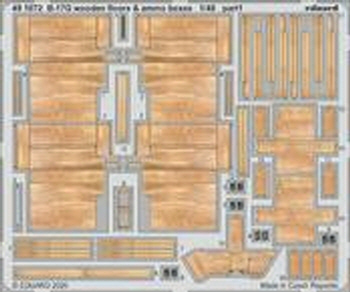 [사전 예약] 491072 1/48 B-17G wooden floors & ammo boxes 1/48 HKM
