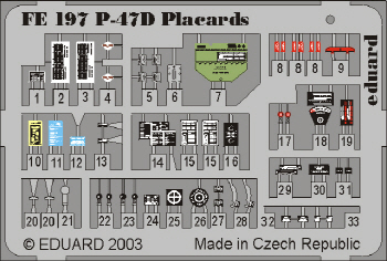 FE197 1/48 P-47D placards