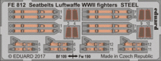 FE812 1/48 Seatbelts Luftwaffe WWII fighters STEEL