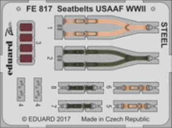 FE817 1/48 Seatbelts USAAF WWII STEEL