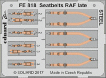 FE818 1/48 Seatbelts RAF late STEEL