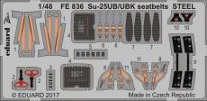 FE836 1/48 Su-25UB/UBK seatbelts STEEL 1/48 SMER