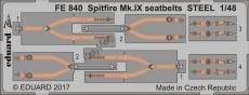 [사전 예약] FE840 1/48 Spitfire Mk.IX seatbelts STEEL 1/48 EDUARD