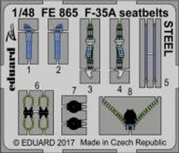 FE865 1/48 F-35A seatbelts STEEL 1/48 MENG