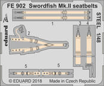 FE902 1/48 Swordfish Mk.II seatbelts STEEL 1/48 TAMIYA
