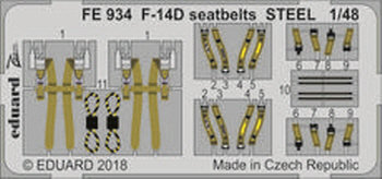 FE934 1/48 F-14D seatbelts STEEL 1/48 TAMIYA